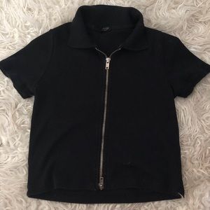 Brandy Melville zip up shirt